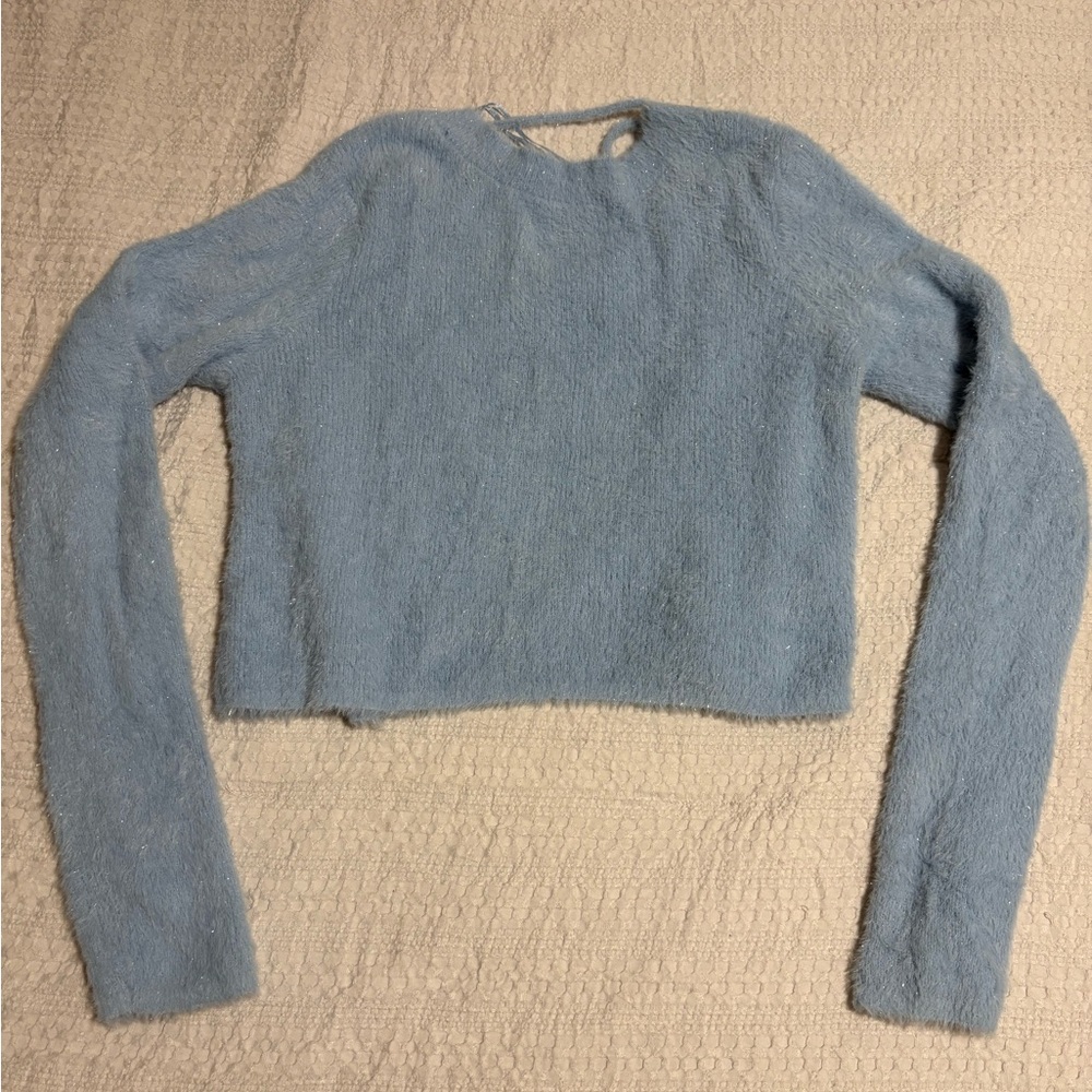 Altar'd State Soft Blue Sparkly Sweater